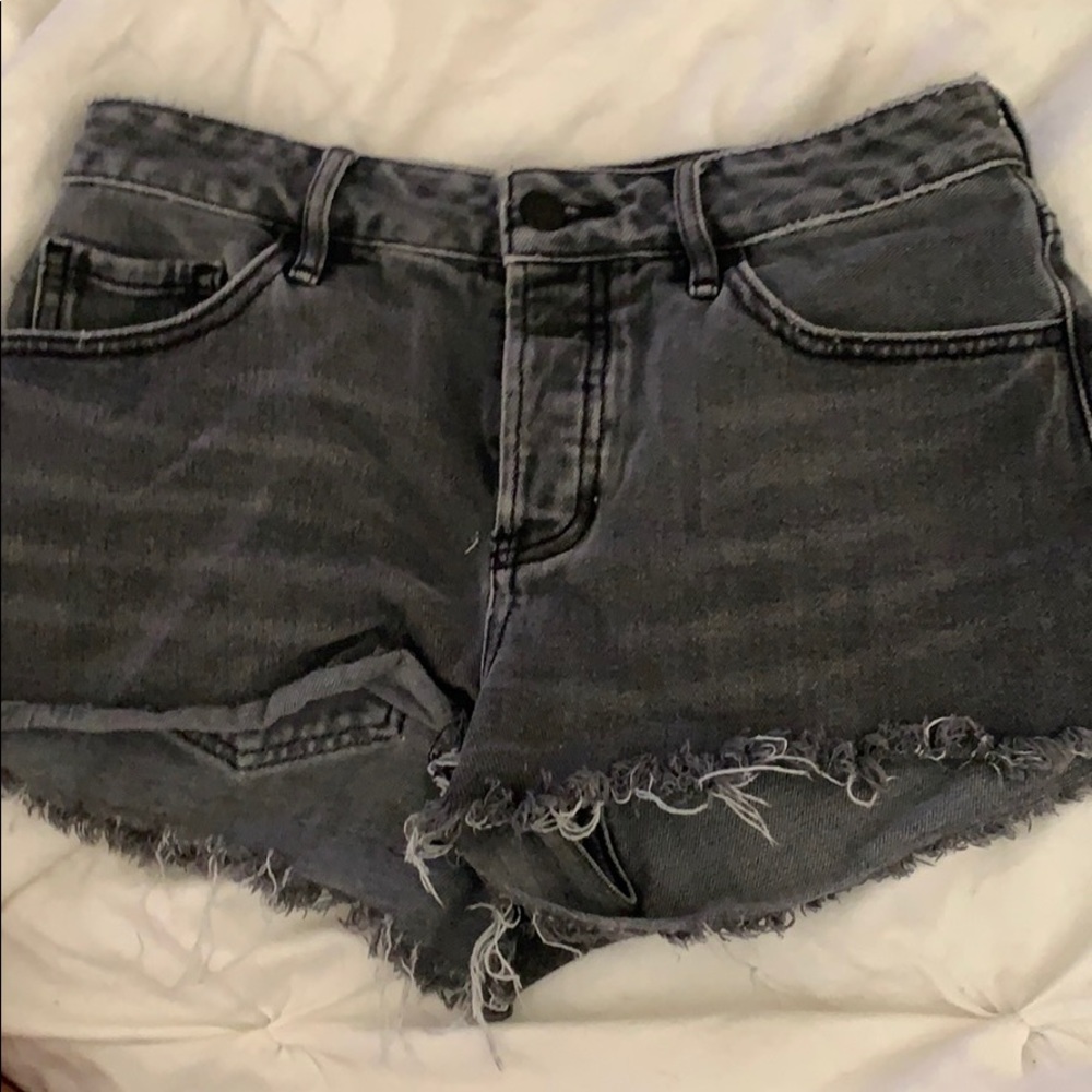 Black high wasted shorts